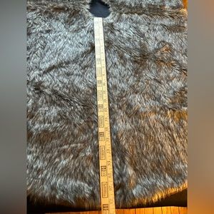 NWOT Brown Faux Fur Tree Skirt & one matching Faux Fur Stocking